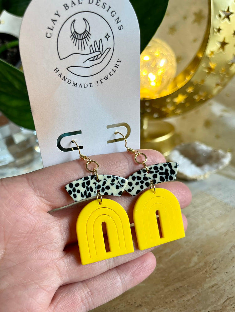 Dalmatian and Yellow Arch Dangles