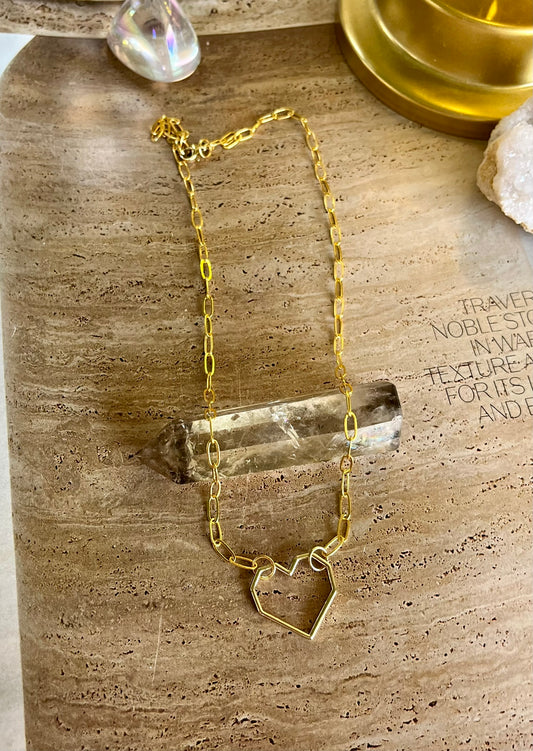 Link Chain Heart Necklace